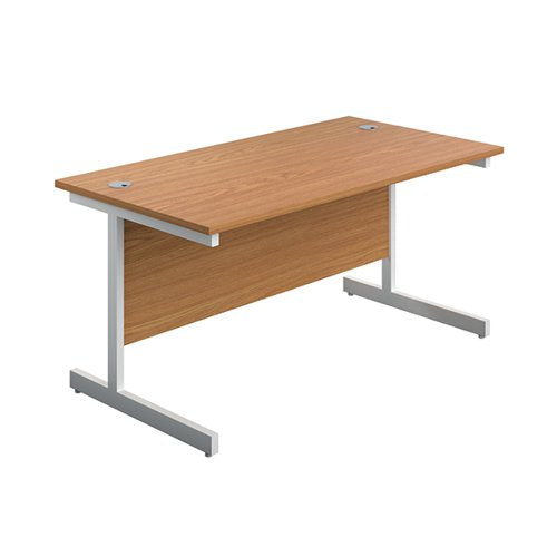 FIRST RECTANGULAR CANTILEVER DESK 1800X800X730MM NOVA OAK/WH