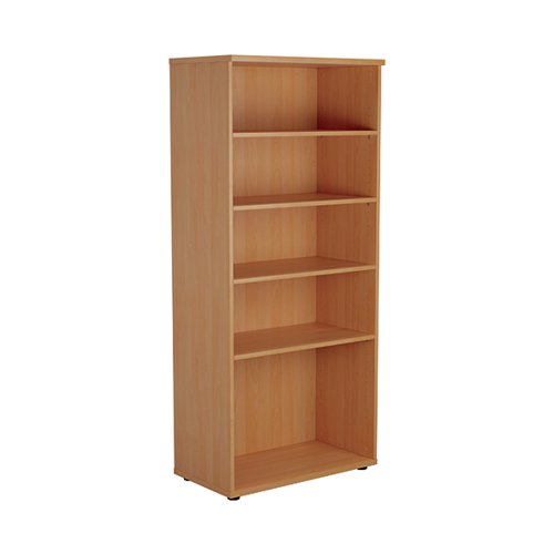FIRST 4 SHELF WOODEN BOOKCASE 800X450X1800MM BEECH KF803713