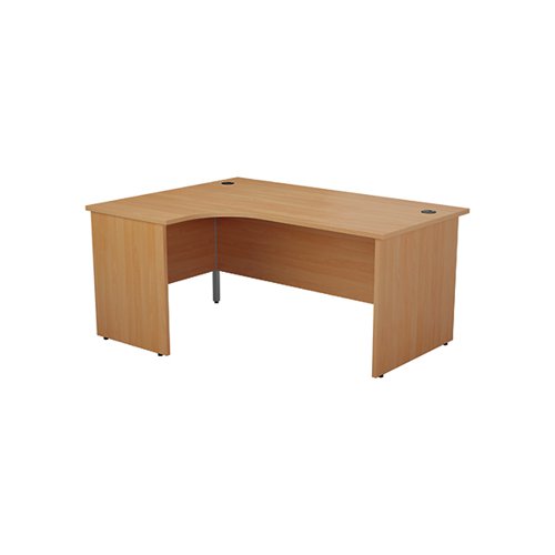 JEMINI RADIAL LEFT HAND PANEL END DESK 1600X1200X730MM BEECH