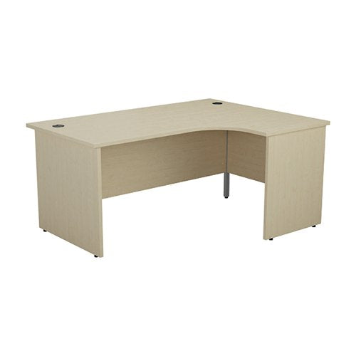 JEMINI RADIAL RIGHT HAND PANEL END DESK 1600X1200X730MM MAPL