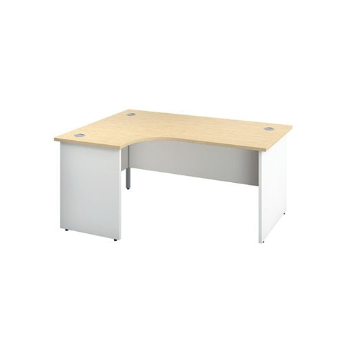 JEMINI SWITCH RADIAL LEFT HAND DESK 1600X1200X730MM MAPLE/WH