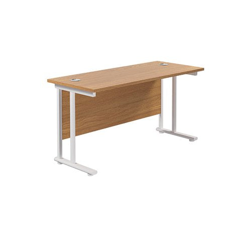 JEMINI RECTANGULAR CANTILEVER DESK 1400X600X730MM NOVA OAK/W