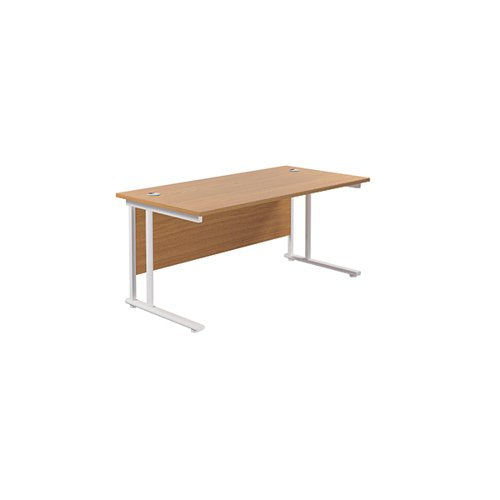 JEMINI RECTANGULAR CANTILEVER DESK 1600X800X730MM NOVA OAK/W