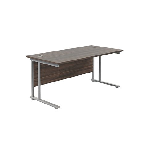 JEMINI RECTANGULAR CANTILEVER DESK1800X800X730MM DARK WALNUT