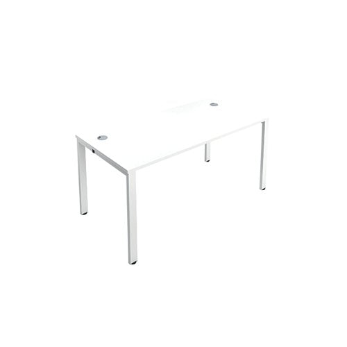 JEMINI 1 PERSON BENCH DESK 1200X800X730MM WHITE/WHITE KF8085