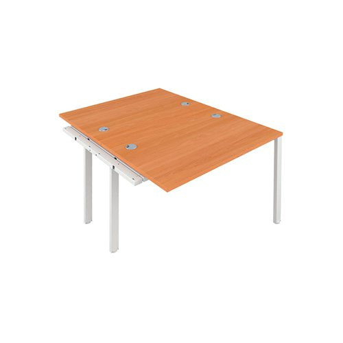 JEMINI 2 PERSON EXTENSION BENCH DESK 1200X1600X730MM BEECH/W
