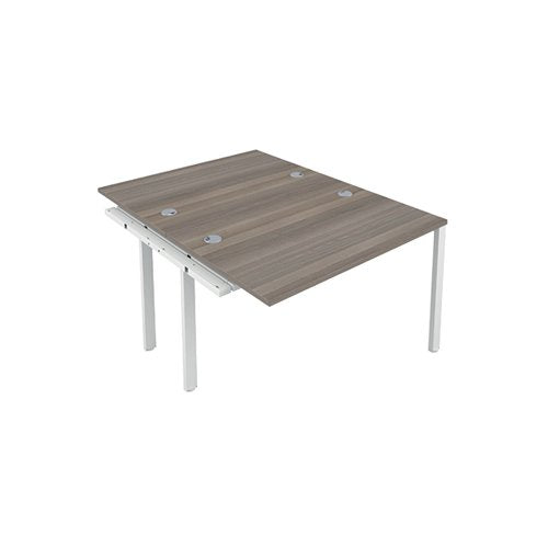 JEMINI 2 PERSON EXTENSION BENCH DESK 1600X1600X730MM GREY OA