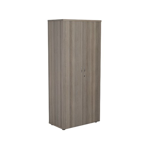 JEMINI WOODEN CUPBOARD 800X450X1800MM GREY OAK KF810582