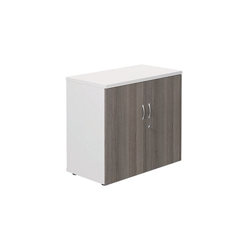JEMINI WOODEN CUPBOARD 800X450X730MM WHITE/GREY OAK KF811299