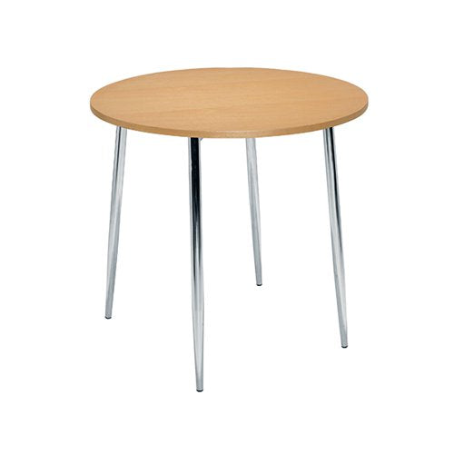 JEMINI BISTRO TABLE ROUND 800X800X740MM BEECH/CHROME KF81514