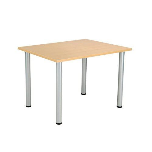 JEMINI RECTANGULAR MEETING TABLE 1200X800X730 NOVA OAK/SILVE