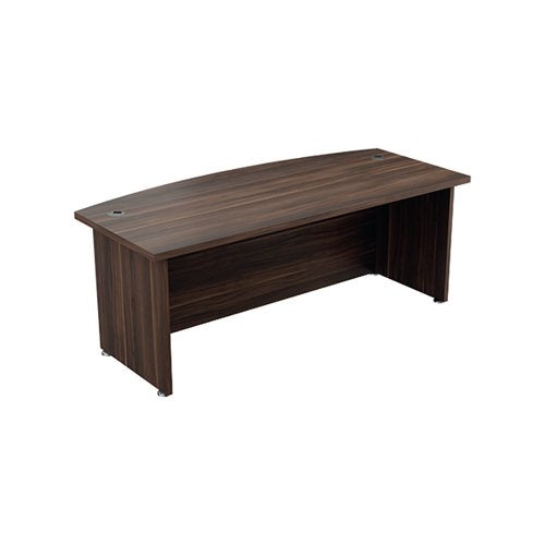 AVIOR BOW FRONTED EXECUTIVE DESK 2000X900X750MM DARK WALNUT