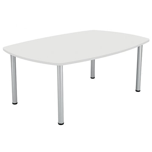 JEMINI BOARDROOM TABLE POLE LEG 1800X1200X730MM WHITE KF8219