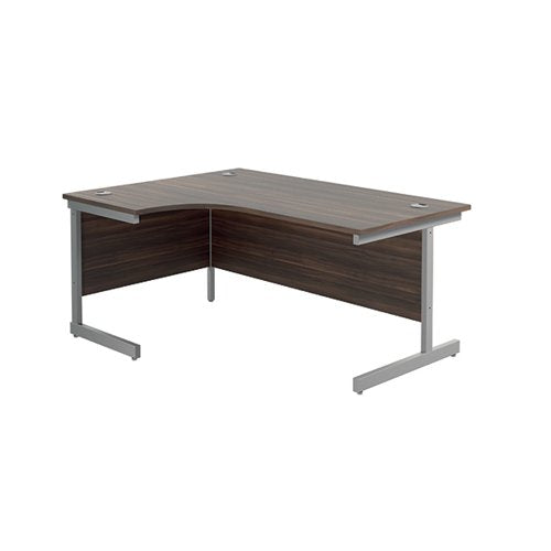 JEMINI RADIAL LEFT HAND DESK 1600X800-1200X730MM GREY OAK/SI