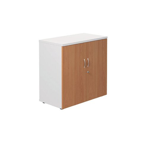 JEMINI CUPBOARD 800X450X800MM WHITE/BEECH KF822684