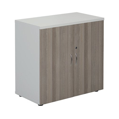 JEMINI CUPBOARD 800X450X800MM WHITE/GREY OAK KF822707