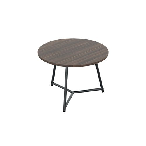 JEMINI TRINITY LOW TABLE 600X600X435MM DARK WALNUT/BLACK KF8