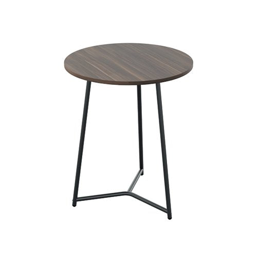 JEMINI TRINITY MID TABLE 600X600X735MM DARK WALNUT/BLACK KF8