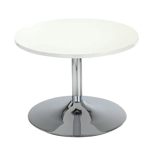 JEMINI BISTRO TABLE WITH TRUMPET BASE LOW600X600X420MM WHITE