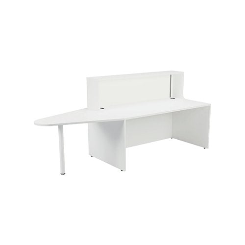 JEMINI RECEPTION UNIT WITH EXTENSION 1600X800X740MM WHITE KF
