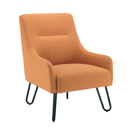 JEMINI RECEPTION ARMCHAIR HAIRPIN LEG MUSTARD KF90467