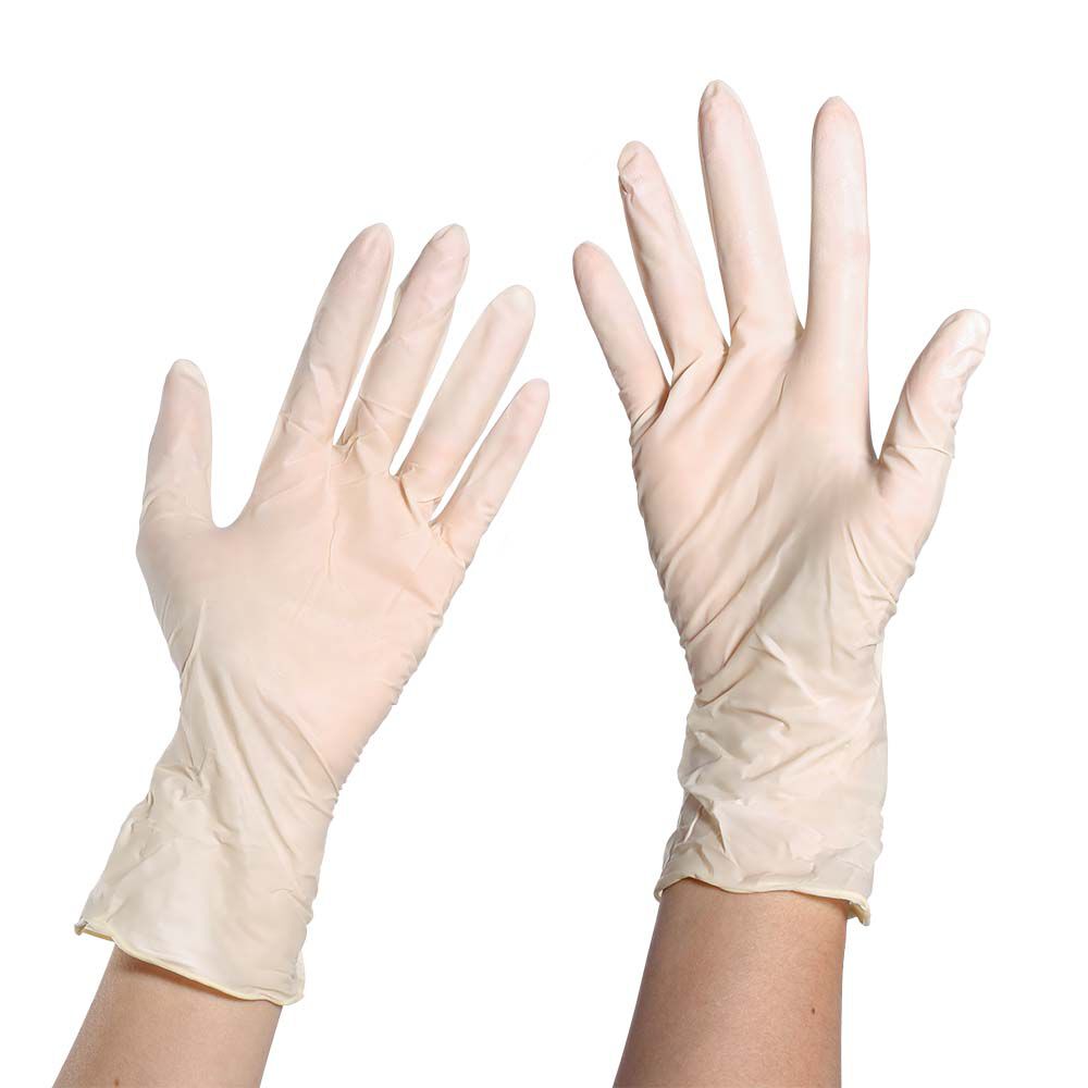 DISPOSABLE LATEX GLOVES POWDER FREE SMALL x 100