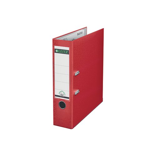 LEITZ 180 LEVER ARCH FILE POLY 80MM A4 RED (PACK OF 10) 1010