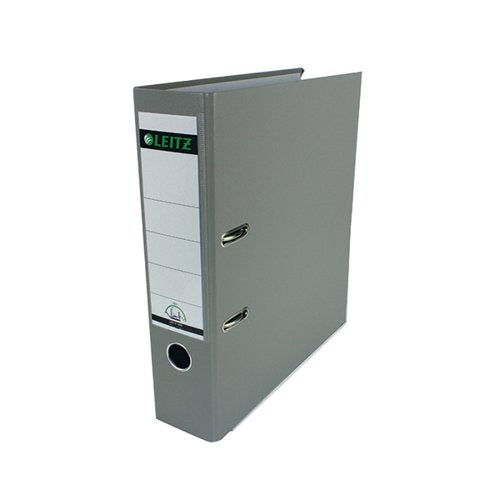 LEITZ 180 LEVER ARCH FILE POLY 80MM A4 GREY (PACK OF 10) 101