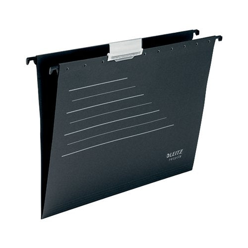 LEITZ ALPHA RECYCLE SUSPENSION FILE A4 BLACK (PACK OF 10) 19
