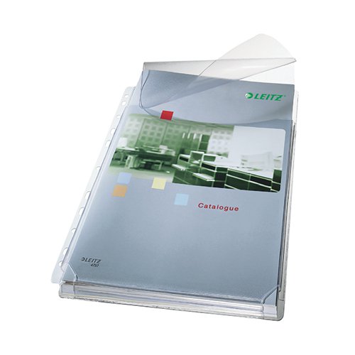 LEITZ EXPANDING POCKET WITH FLAP A4 CLEAR (PACK OF 5) 475730