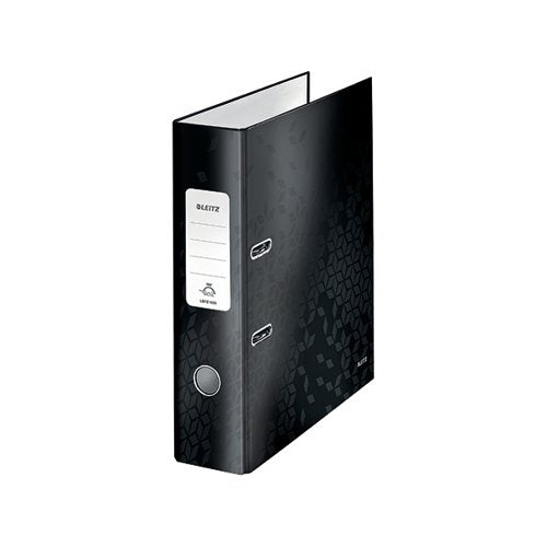 LEITZ 180 WOW LEVER ARCH FILE A4 80MM BLACK (10 PACK) 100500