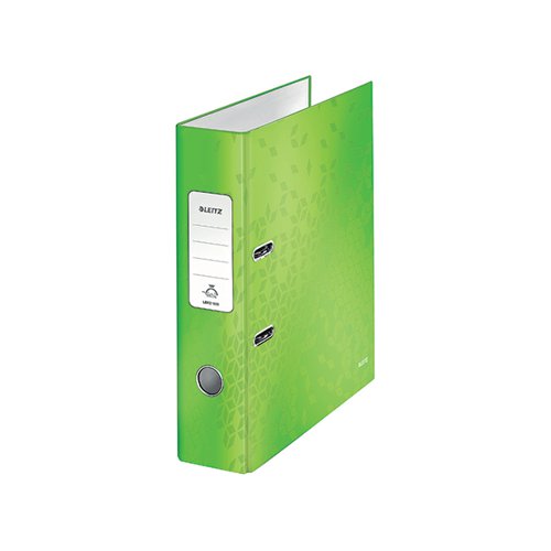 LEITZ 180 WOW LEVER ARCH FILE A4 80MM GREEN (10 PACK) 100500