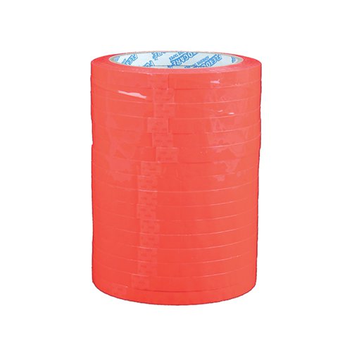 POLYPROPYLENE TAPE 9MMX66M RED (16 PACK) 70521252