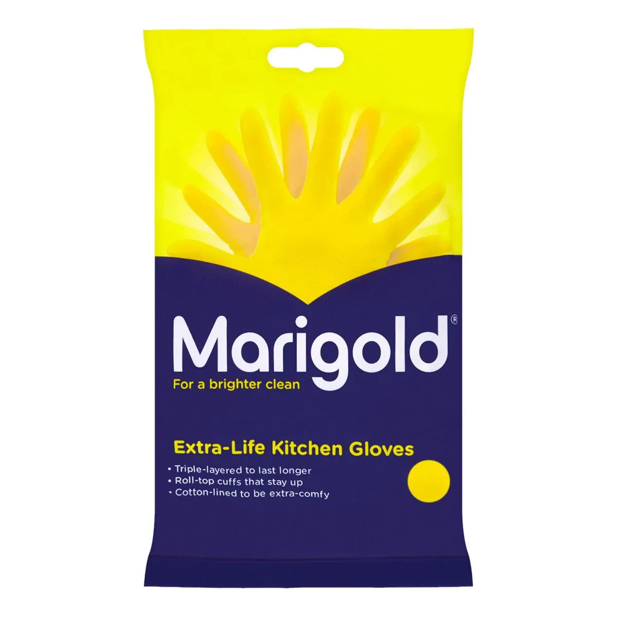 MARIGOLD EXTRA-LIFE KITCHEN GLOVES YELLOW MEDIUM - PAIR