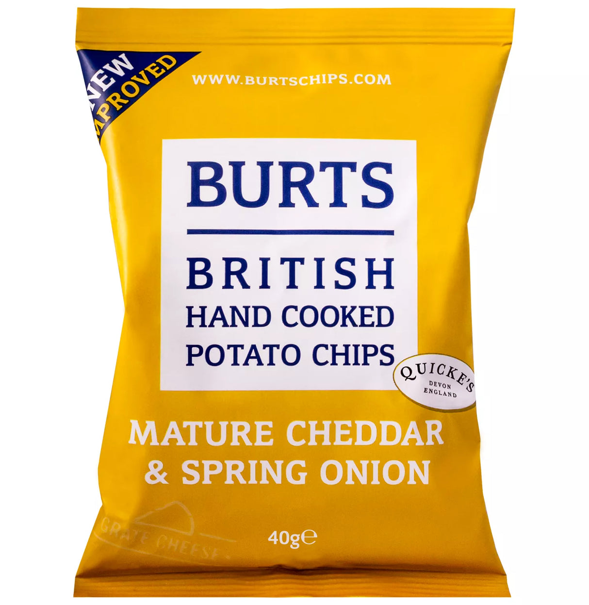 BURTS CHIPS MATURE CHEDDAR & SPRING ONION CRISPS (40g) x 20
