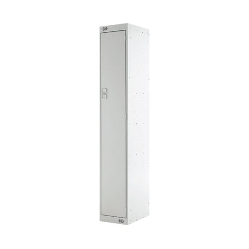 SINGLE COMPARTMENT LOCKER 300X450X1800MM LIGHT GREY DOOR MC00038