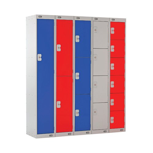 EXPRESS STANDARD LOCKER 1 DOOR 300X300X1800MM LIGHT GREY/BLU