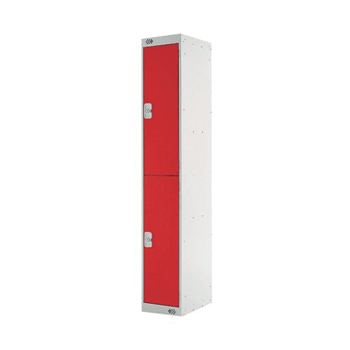 EXPRESS STANDARD LOCKER 2 DOOR 300X300X1800MM RED DEEP MC001