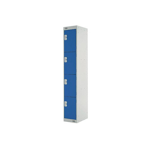 FOUR COMPARTMENT EXPRESS STANDARD LOCKER 300X300X1800MM BLUE