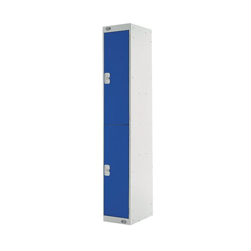 TWO COMPARTMENT EXPRESS STANDARD LOCKER 300X450X1800MM BLUE