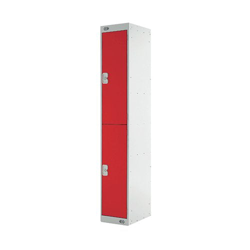 TWO COMPARTMENT EXPRESS STANDARD LOCKER 300X450X1800MM RED D