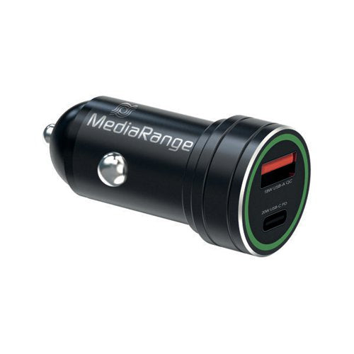 MEDIA RANGE 20W CAR CHARGER USB A/USB C PORT MRMA120