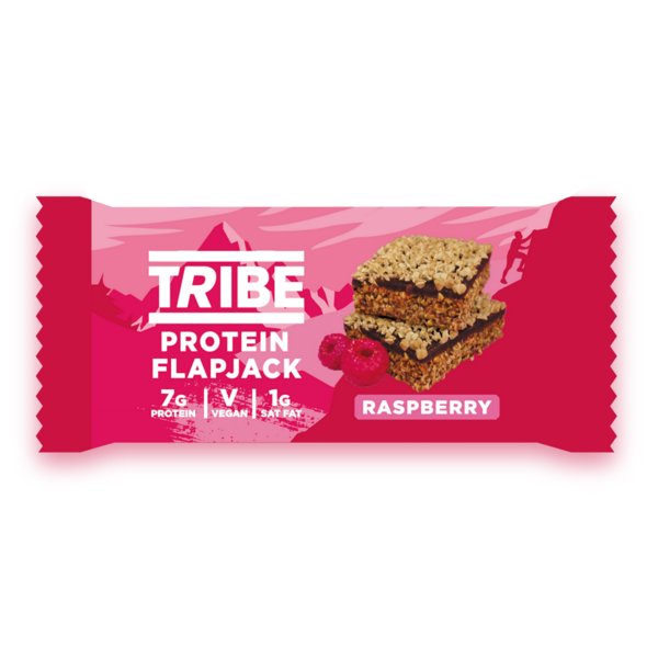 TRIBE RASPBERRY PROTEIN FLAPJACKS (50g) x 12