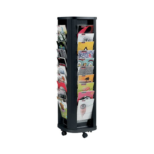 FAST PAPER MOBILE A4 CAROUSEL LITERATURE DISPLAY 40 COMPARTMENTS F27301
