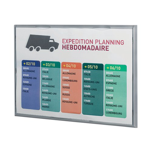 FAST PAPER A3 INFORMATION DISPLAY SILVER WALL MOUNTABLE HOLDS A3 PAGES 4069.35
