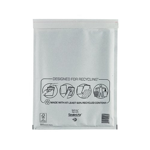MAIL LITE BUBBLE POSTAL BAG WHITE H5-270X360 (PACK OF 50) 10
