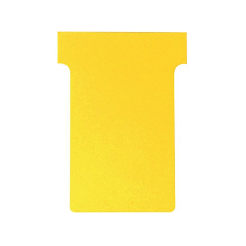 NOBO T-CARD SIZE 3 80 X 120MM YELLOW (100 PACK) 2003004