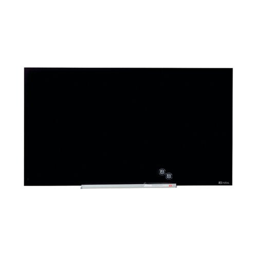 NOBO IMPRESSION PRO GLASS MAGNETIC WHITEBOARD 1000X560MM BLA