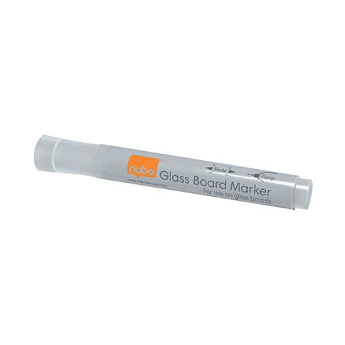 NOBO GLASS WHITEBOARD MARKER WHITE (4 PACK) 1905323