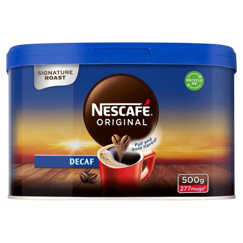 NESCAFÉ ORIGINAL DECAFFEINATED INSTANT COFFEE TIN (500g)